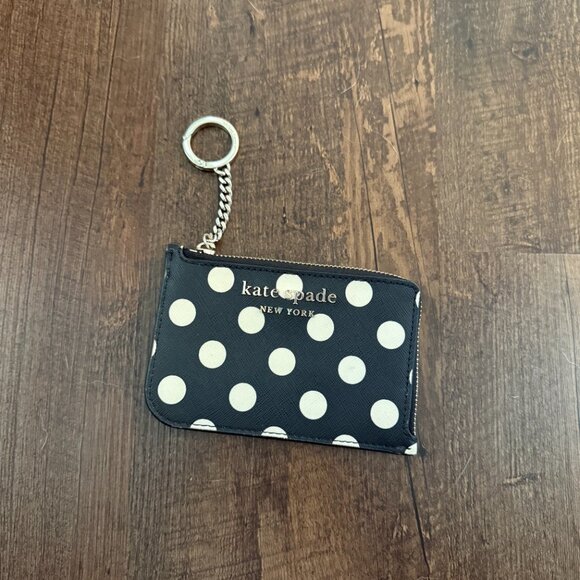 Kate Spade Black and White Keychain Wallet - Picture 1 of 3